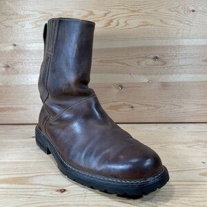 Cole Haan NikeAir Leather Waterproof Boots Men’s 8.5 Brown Sherpa Lined C07666